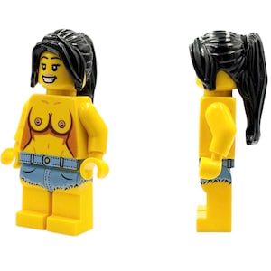 Custom Yellow Minifigure with Details – Original L*GO Parts, Fun Gift, Adult Theme image 2