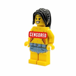 Custom Yellow Minifigure with Details – Original L*GO Parts, Fun Gift, Adult Theme image 1
