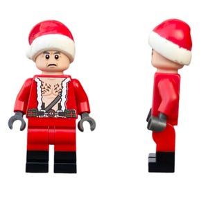 Bad Santa L*GO Minifigur, Weihnachtsmann Figur, Advent, Santa Claus, custom printed