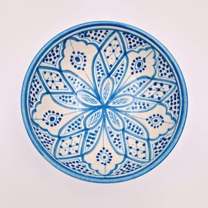 Marokkanische 100% handgemachte Keramikschale/Schüssel für Salate, Obst, Snacks/marokkanische Keramik/handbemalte Keramik/einzigartiges Geschenk/Souvenir aus Marokko