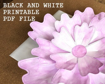 3D Flower Easy Paper Craft For Kids: Cut and Paste Activity (Printable Template PDF)