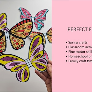 3D Butterfly Paper Craft for Kids | Easy Spring Activity | Hanging ...