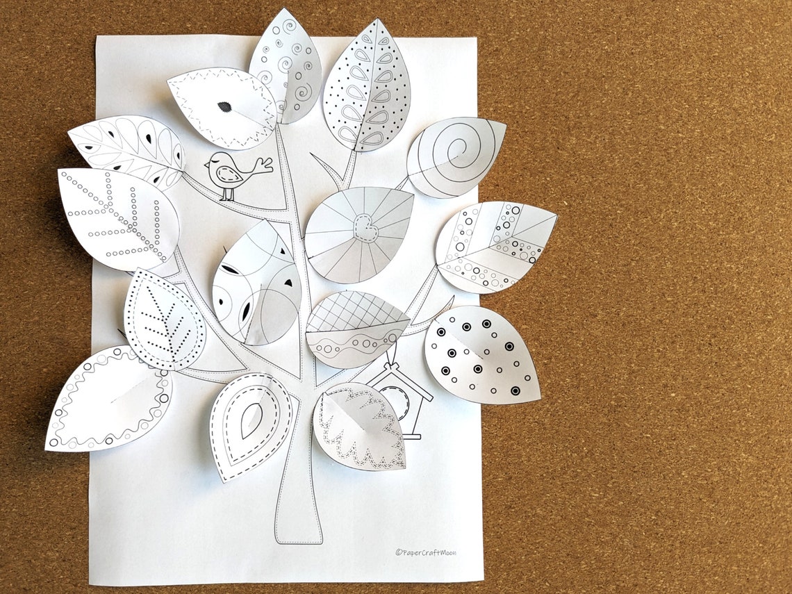 3D Tree Simple Paper Craft for Kids, Autumn Preschool Activity, Kids ...
