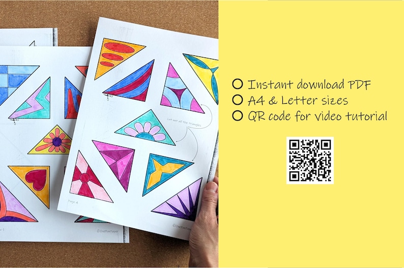 Patchwork Butterfly Craft Template. Spring Paper Cut & Paste Activity for Kids (Printable PDF) image 6