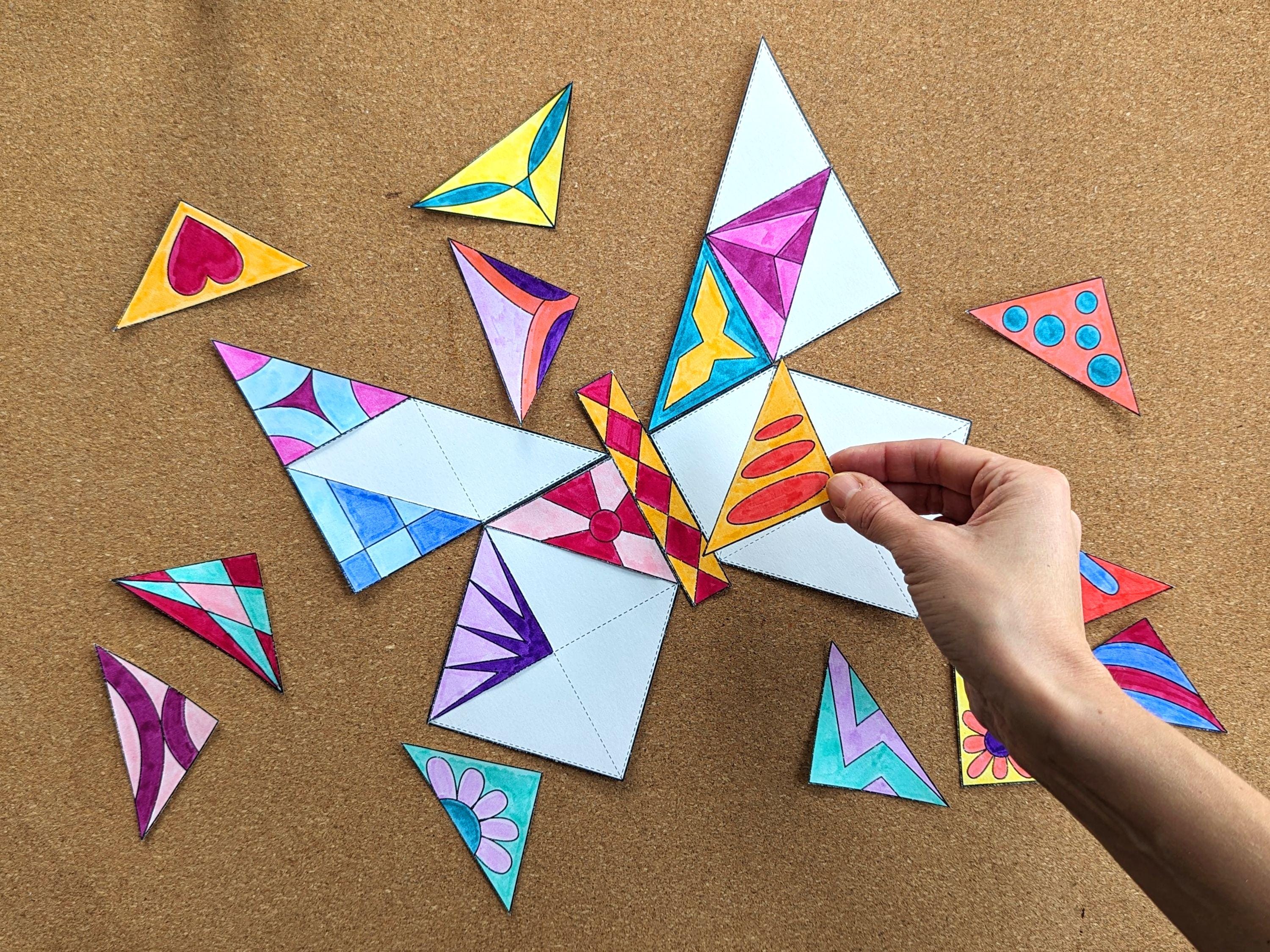 Patchwork Butterfly Craft Template. Spring Paper Cut & Paste Activity ...