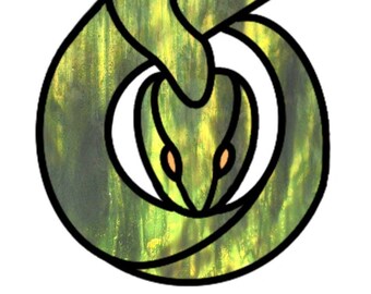 Patrón de serpiente de vidrieras
