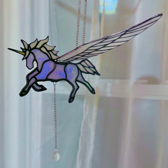 Stained Glass Pegasus Mobile Pattern