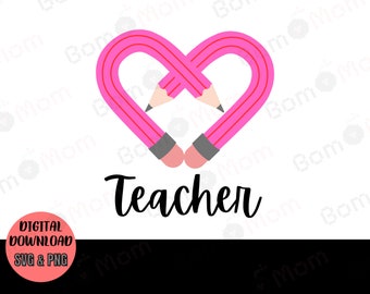 Teacher Valentine SVG Cute Teacher SVG Teacher Heart Valentine's Day Teacher Gift PNG Valentine School Shirt svg Teacher Valentine Shirt png