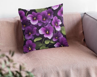 ☆枕カバー パープル 紫 モザイク柄 アンティーク 可愛い チャック