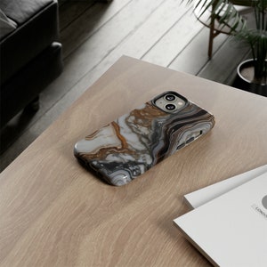 Black and Gold Slim Phone Cases, Gold iPhone case, marble pattern iPhone case, black and white iPhone case, marble stone phone case