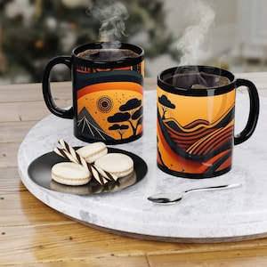 Abstract African art Coffee Mug - African Print Mug - African Art Coffee Mug - Afrocentric Heritage Coffee Mug - African Cultural Mug