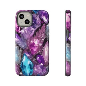 Pink Bling Phone Case - Glitter Sparkle Rhinestone - Crystal Diamond Tough Case for iPhone iPhone 13, and Samsung Galaxy S21, S22 models