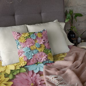 Kussenslopen roze roos, decoratieve trend kussensloop, kussenhoes bloemaccent, bloemen buitenkussens, roze kussensloop, woondecoratie