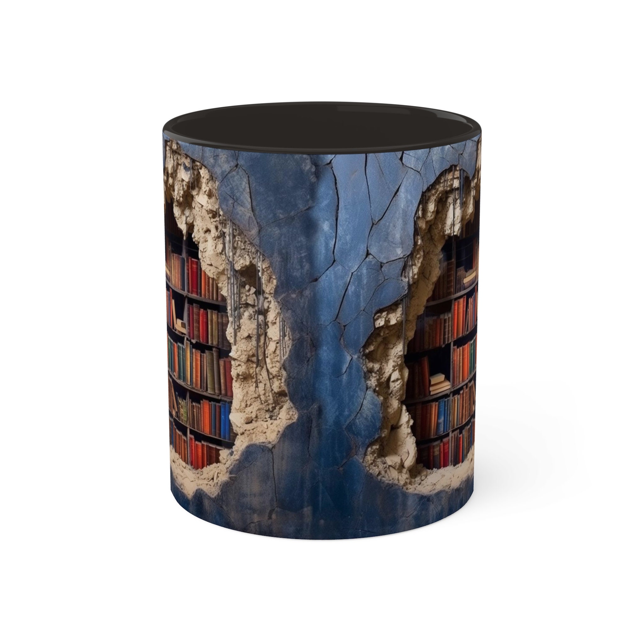 3D Effect Bookshelf Coffee Mug 3D Book Mug 3D Bookshelf Mug Book Lover