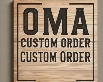 Letrero de madera personalizado de 30 x 30 cm. Decoración de pared de vinilo sobre madera. Letrero de madera personalizado para la familia. Regalo rústico. Hecho a medida.