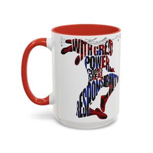 Taza de café de Spider-Man / Con cita inspiradora, silueta de cómic (325 ml/444 ml) imagen 9