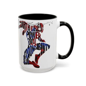 Taza de café de Spider-Man / Con cita inspiradora, silueta de cómic (325 ml/444 ml) imagen 7