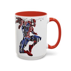 Taza de café de Spider-Man / Con cita inspiradora, silueta de cómic (325 ml/444 ml) imagen 11