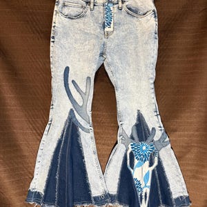 Custom Bell Bottom Jeans (Price varies with more detailed pants)
