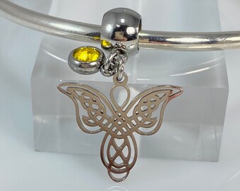 Guardian Angel with Birthstone Dangle Charm