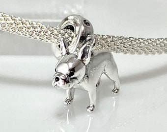 Sterling Silver French Bulldog Dangle Charm