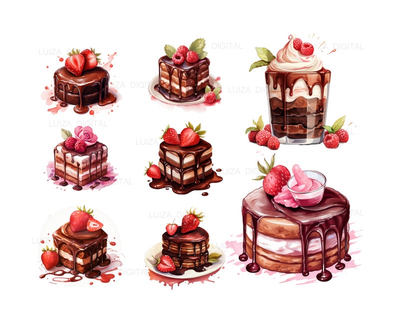 Chocolate Dessert Clipart, Chocolate Caket PNG Clipart, Sweets Graphics