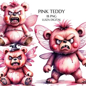 Clipart orsacchiotto, 18 PNG Clipart fata, Clipart Halloween bambini, Clipart fantasia rosa, Png asilo nido, Decorazioni compleanno, Pubblicità sublimazione