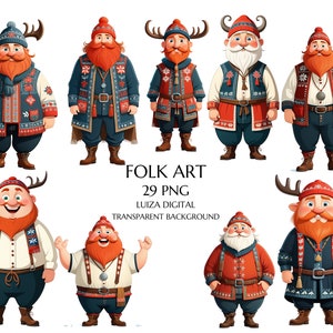 Clipart popolare slava dei cartoni animati, Clip art popolare, Primavera popolare, Uomo popolare scandinavo, Uomo popolare dei cartoni animati, Adesivi digitali, Uso commerciale