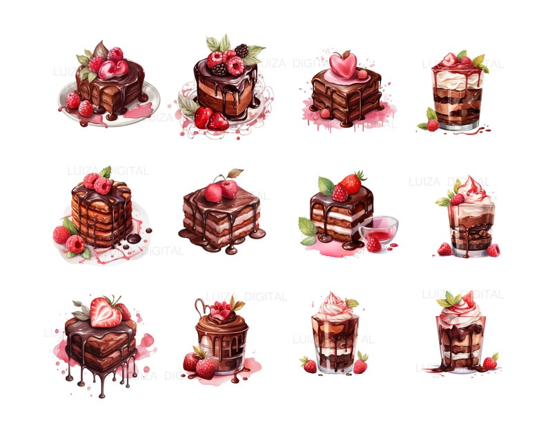 Chocolate Dessert Clipart, Chocolate Caket PNG Clipart, Sweets Graphics