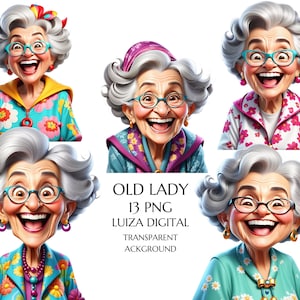 Imágenes prediseñadas de anciana divertida, anciana borracha divertida PNG, imágenes prediseñadas de mujer, abuela peculiar, imágenes prediseñadas de abuela, descarga digital, uso comercial