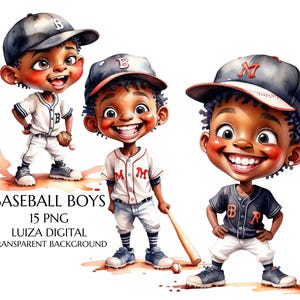 Baseball Player Png, Baseball Boy Clipart, Sport Clipart, Boy Birthday Clipart, Kids Playing Baseball, Digital Download,  Commercial Use
