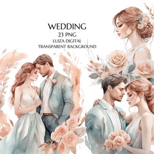 Hochzeit Clipart, Braut Clipart Bundle, Braut Clipart, Braut und Bräutigam, Liebe Sublimation Clipart, Sublimation, digitaler Download, Kartenherstellung