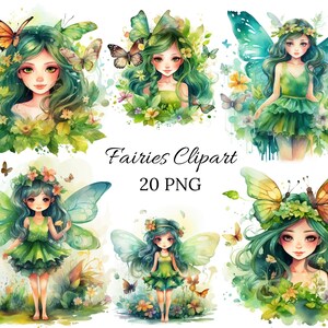 Entzückender Feengarten Clipart, Aquarell Feenhaus Clipart, Feen Aquarell Png, Aquarell Magischer Garten, Aquarell Grüne Fee Png
