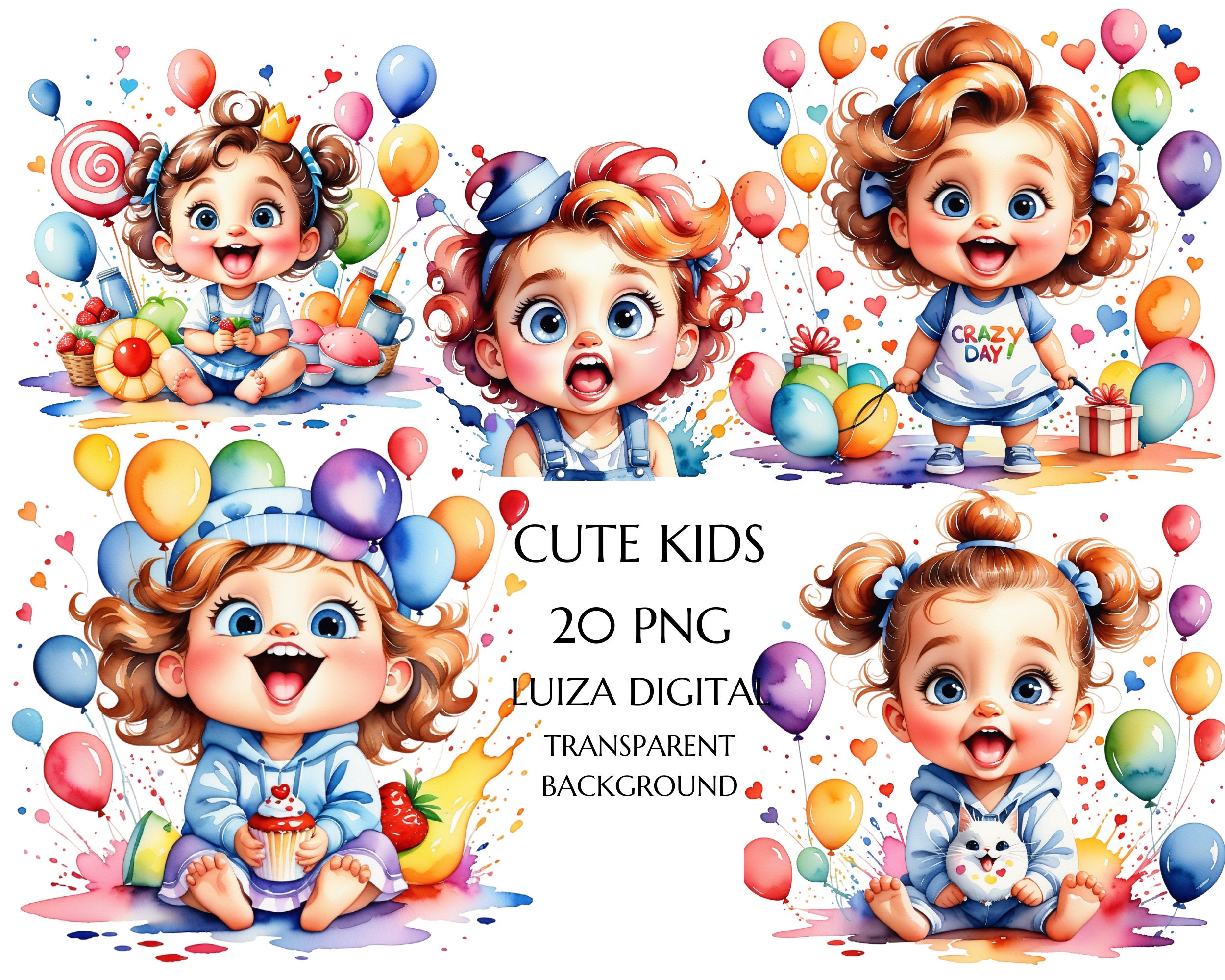 Children Clipart, Child Png, Kids Clipart, Crazy Kids Clipart, Happy ...