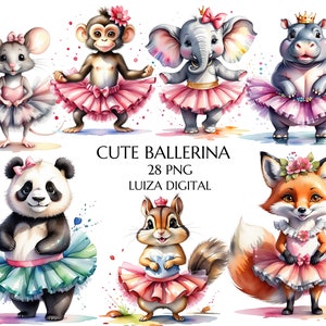 Ballerina Animals, Ballerina Clipart, Ballerinas, PNG File, Teddy Bear ...