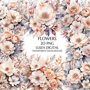 Rose Gold Flowers PNG, Watercolor Floral Clipart Bouquets, Wedding Flowers Clipart Gold Floral Png, Commercial Use, Digital clipart, Planner