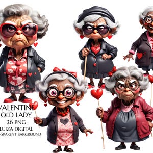 Imágenes prediseñadas de abuela, anciana negra PNG, abuela de San Valentín, imágenes prediseñadas de mujer feliz, abuela PNG, imágenes prediseñadas de abuela peculiar, imágenes prediseñadas de anciano