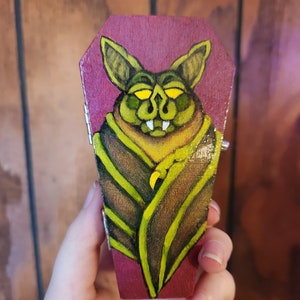 Grüne Fledermaus Sarg Box