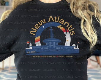 Nieuwe Atlantis Starfield SVG, PNG, Starfield videogame, commercieel gebruik voor print on demand, Starfield shirt, sticker, mok, cadeau voor gamer