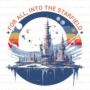Starfield SVG, PNG, Starfield Video Game, Commercial Use for Print on Demand, Starfield Design, Instant Download, Gift for Gamer