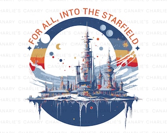Starfield SVG, PNG, Starfield videogame, commercieel gebruik voor print on demand, Starfield Design, Instant Download, cadeau voor gamer