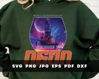 Starfield Neon SVG, PNG Starfield videogame, commercieel gebruik voor print on demand, Neon City Ryujin Industries Graphic, DIY cadeau voor gamer