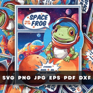 Space Frog Cydonia Starfield SVG, PNG Starfield Video Game, Commercial Use for Print on Demand, Mars Comic Book Graphic, DIY Gift for Gamer