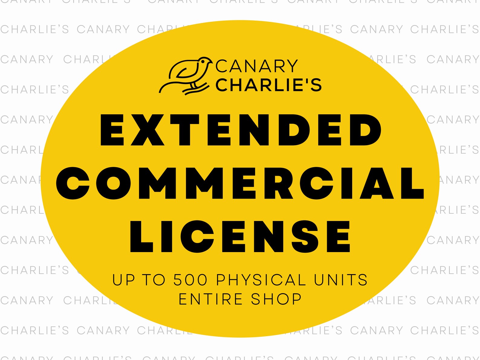 Extended Commercial License for Vendors, Retailers and Wholesalers 500 Physical Units, Entire
