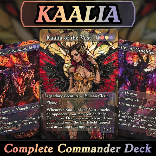 Mardu Angels Demons Dragons Kaalia Of The Vast MTG Commander Deck - Mardu Reanimator Theme With Angels, Demons, Dragons Magic The Gathering Commander Mardu Angels Demons Dragons Kaalia Of The Vast MTG Commander Deck - Mardu Reanimator Theme With Angels, Demons, Dragons Magic The Gathering Commander