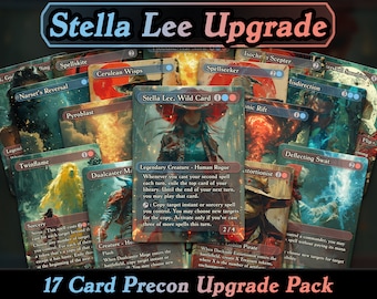 Set of 17 Stella Lee Upgrade Pack MTG Proxies, Custom Proxy Wild Card unique Cards, Quality Collectible Card Game for Commander EDH