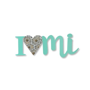 I (heart) MI" Petoskey Stone Magnet, Hand Painted Gift
