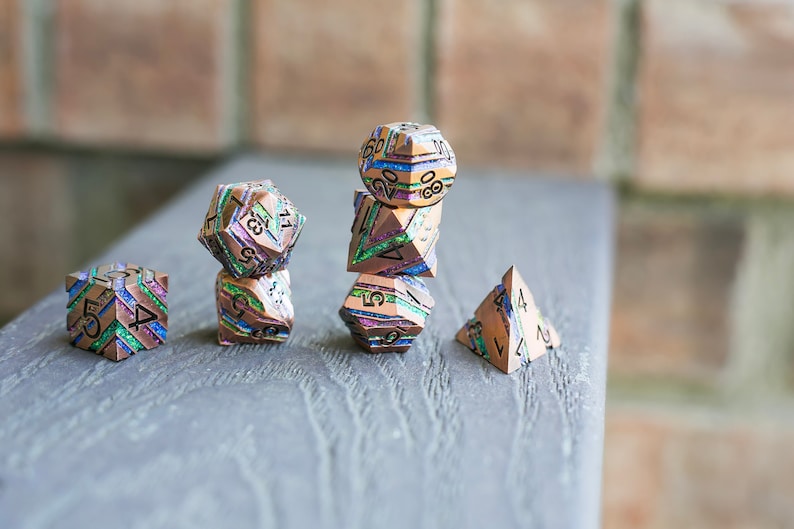 Fairy Forged - DnD Polyhedral Dice Set - TTRPG Dobbelstenen metalen dobbelstenen worden geleverd met metalen dobbelstenen geschenkdoos Dnd kerstcadeau, dnd verjaardagscadeau Fairy Forged