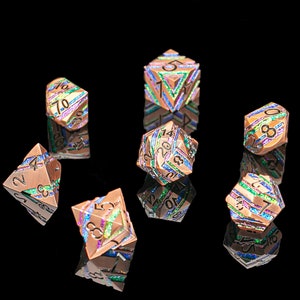 Fairy Forged - DnD Polyhedral Dice Set - TTRPG Dobbelstenen metalen dobbelstenen worden geleverd met metalen dobbelstenen geschenkdoos Dnd kerstcadeau, dnd verjaardagscadeau afbeelding 2