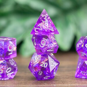 Mystic Amethyst - D&D TTRPG Polyhedral Dice Set